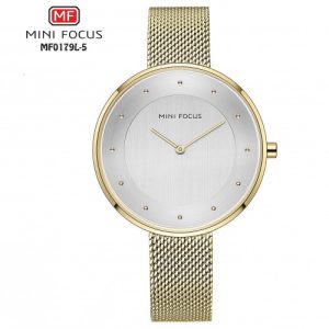 Reloj Mini Focus Malla Dorado Dama MF0179L-5