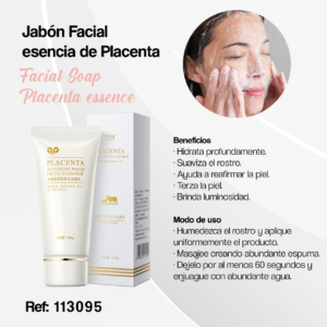 Jabón Facial Esencia de Placenta – Hidratación y Luminosidad para tu Rostro