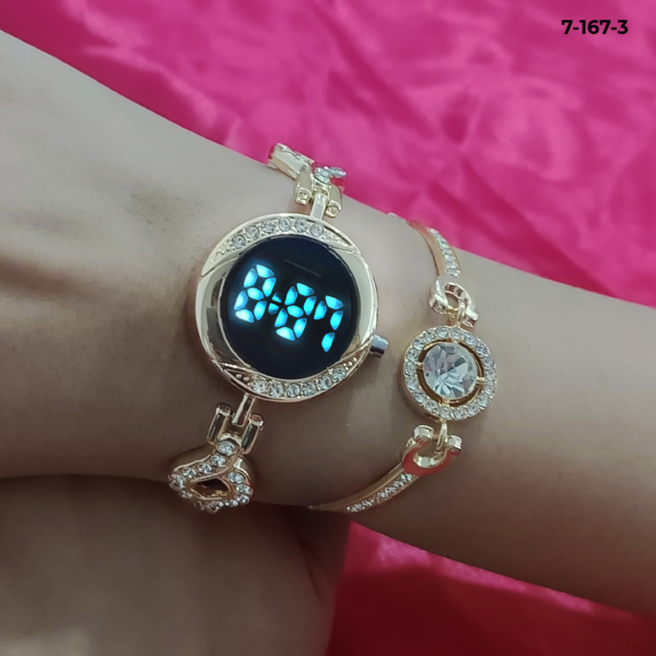 Reloj Luxur LED con Pulsera y Estuche Original para Dama - Image 11