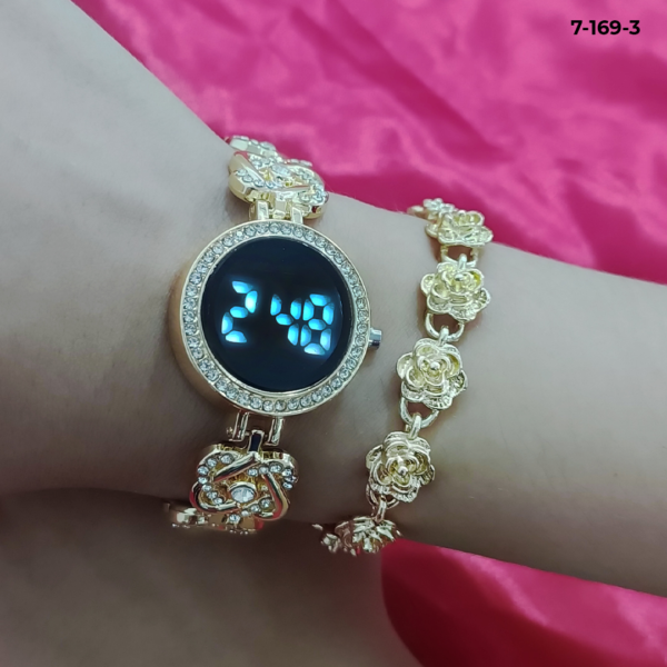 Reloj Luxur LED con Pulsera y Estuche Original para Dama - Image 9